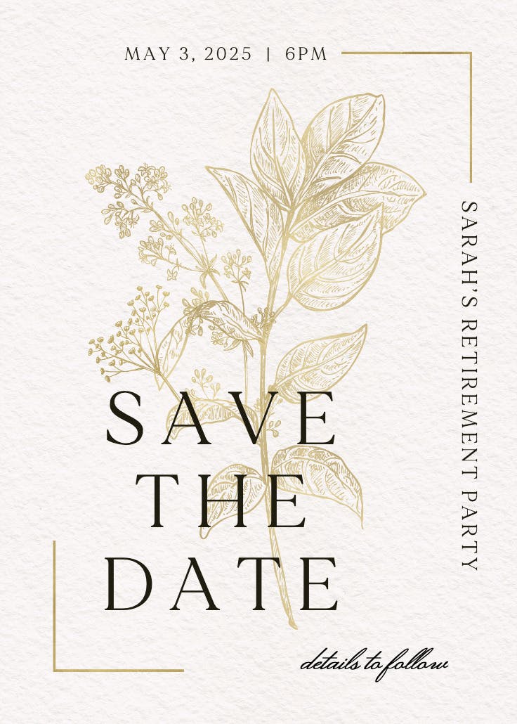 Verdant sketch - business events invitation